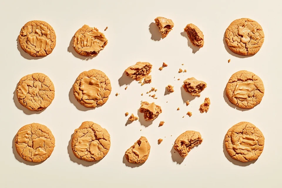 Why do my peanut butter cookies keep falling apart, a common baking problem.