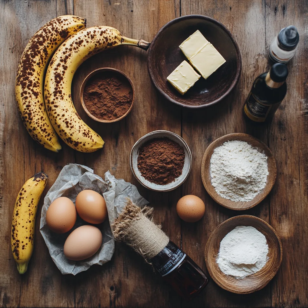  Fudgy banana brownies topped with powdered sugar and walnuts on a plate.