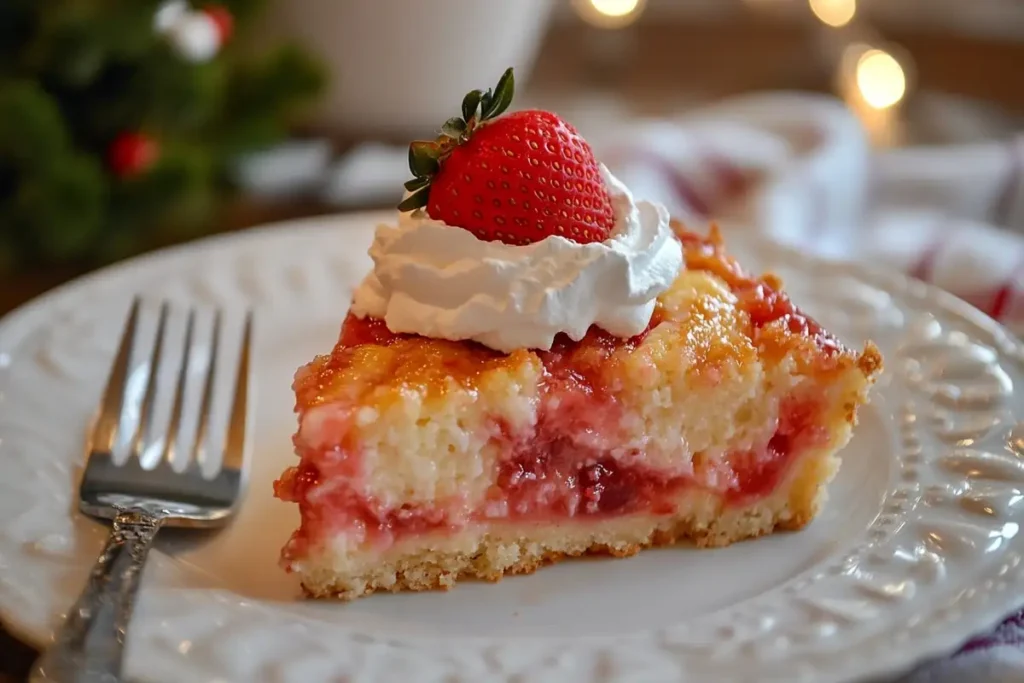 Strawberry Cheesecake Dump Cake